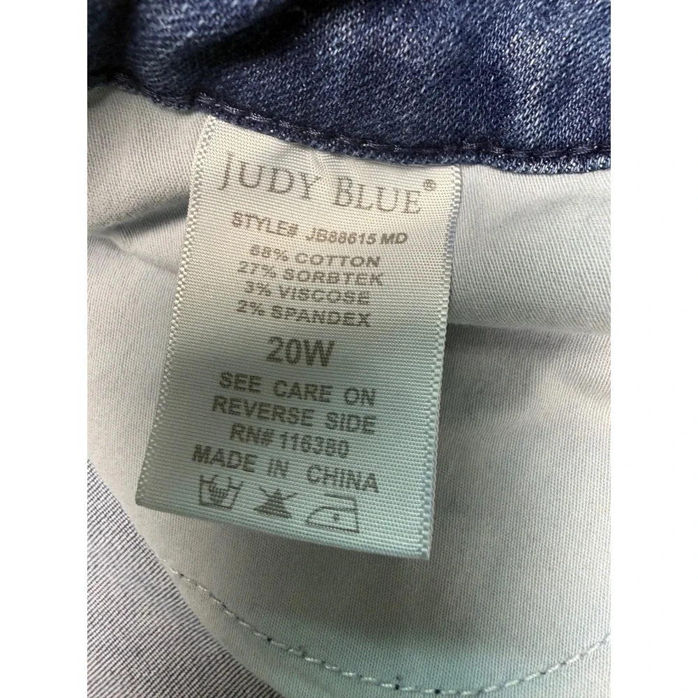 Judy Blue High Rise Skinny Jeans Medium Wash Blue Sorbtek JB88615 MD‎ Womens 20W